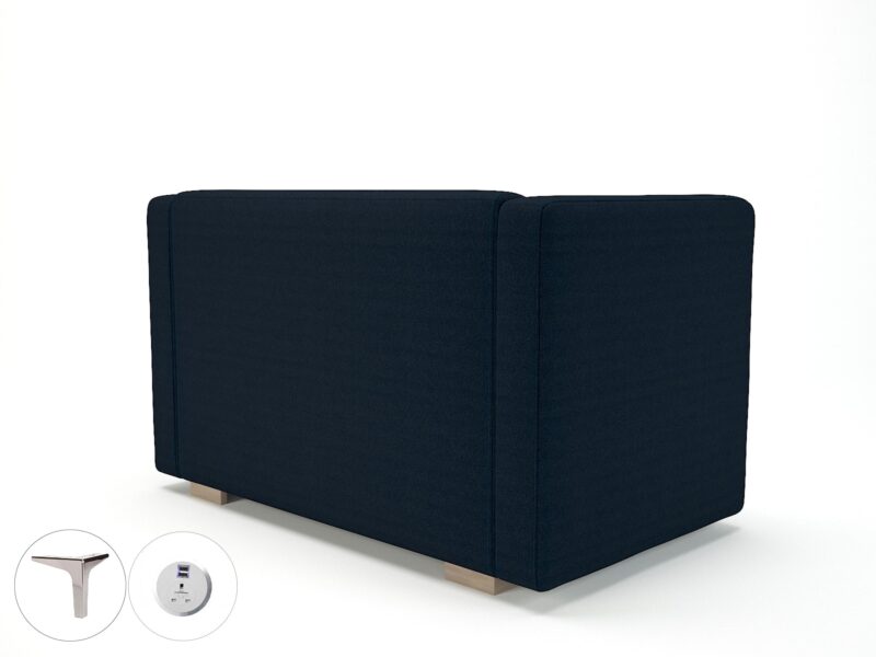 Carmel 130cm Wide Sofa in Camira Era Fabric with Socket - Image 27