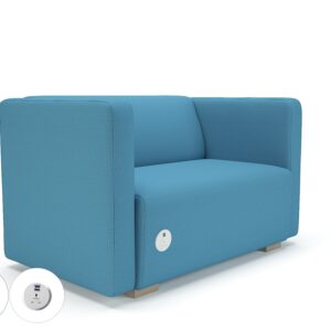 Carmel 130cm Wide Sofa in Warwick Dolly Fabric with Socket - Image 25