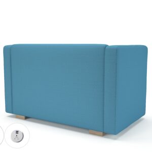 Carmel 130cm Wide Sofa in Warwick Dolly Fabric with Socket - Image 27