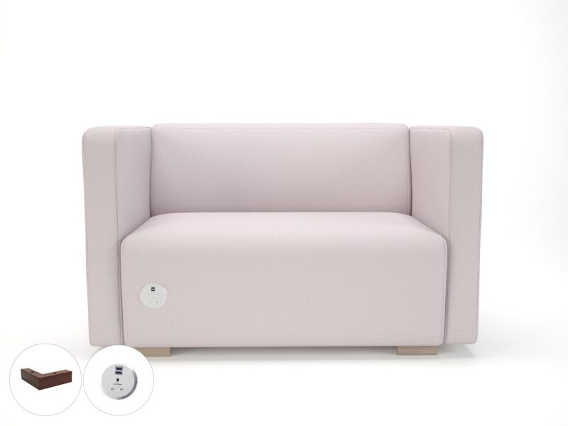 Carmel 130cm Wide Sofa in Warwick Dolly Fabric with Socket - Image 29