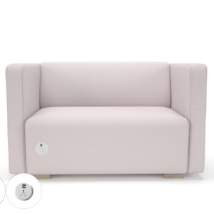 Carmel 130cm Wide Sofa in Warwick Dolly Fabric with Socket - Image 35