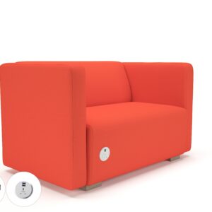 Carmel 130cm Wide Sofa in Warwick Dolly Fabric with Socket - Image 37