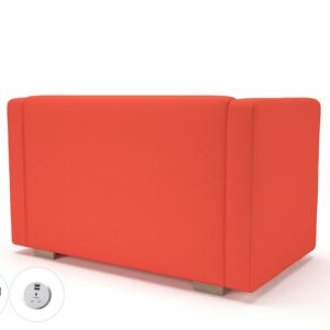 Carmel 130cm Wide Sofa in Warwick Dolly Fabric with Socket - Image 39