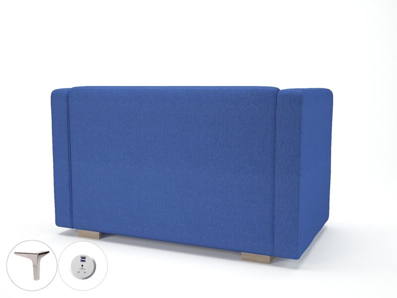 Carmel 130cm Wide Sofa in Camira Era Fabric with Socket - Image 45