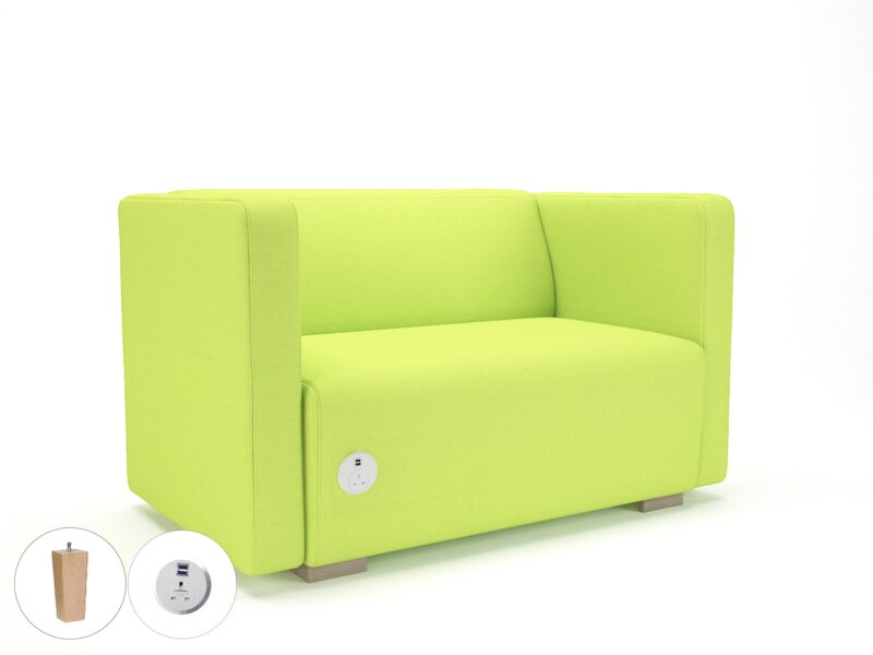 Carmel 130cm Wide Sofa in Camira Era Fabric with Socket - Image 49