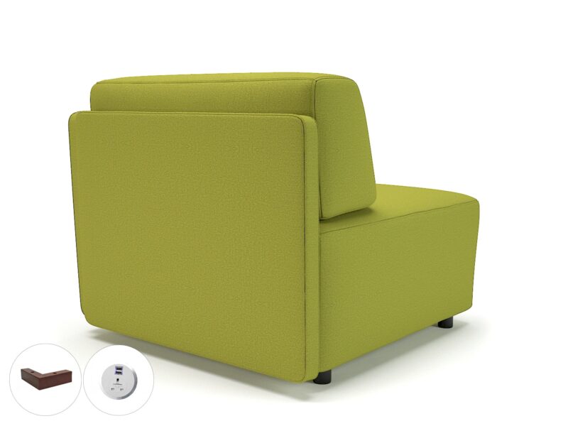 Loomis 87cm Wide Corner Unit in Warwick Dolly Fabric with Socket - Image 5