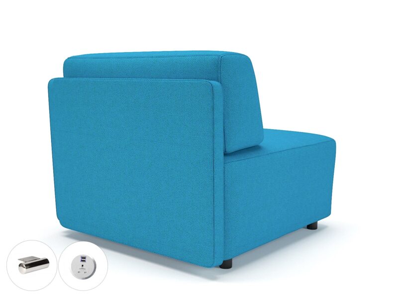 Loomis 87cm Wide Corner Unit in Camira Era Fabric with Socket - Image 8