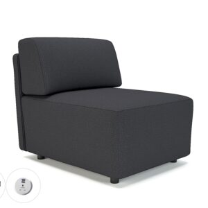 Loomis 65cm Wide Modular Unit in Warwick Dolly Fabric with Socket - Image 13