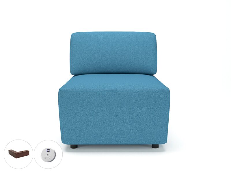 Loomis 65cm Wide Modular Unit in Warwick Dolly Fabric with Socket - Image 23