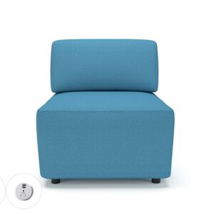 Loomis 65cm Wide Modular Unit in Warwick Dolly Fabric with Socket - Image 26