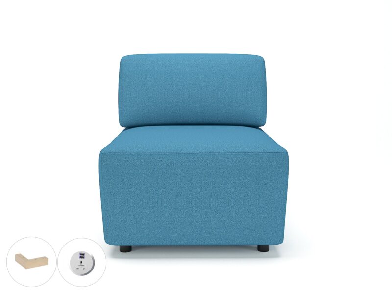 Loomis 65cm Wide Modular Unit in Warwick Dolly Fabric with Socket - Image 26