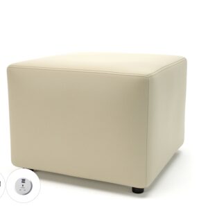 Crofton 62cm Square in Cristina Marrone Ultima Faux Leather with Socket - Image 9