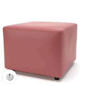 Crofton 62cm Square in Cristina Marrone Ultima Faux Leather with Socket - Image 18
