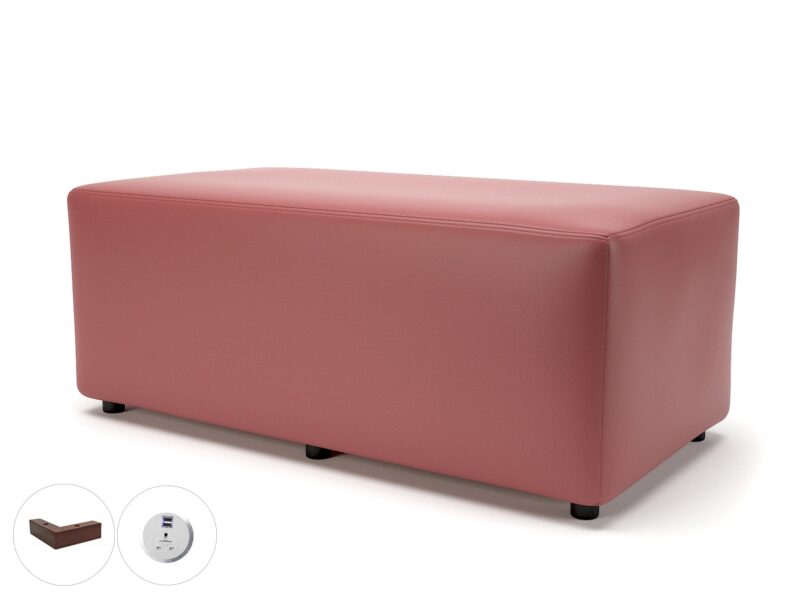 Ottawa 122cm Wide in Cristina Marrone Ultima Faux Leather with Socket - Image 9
