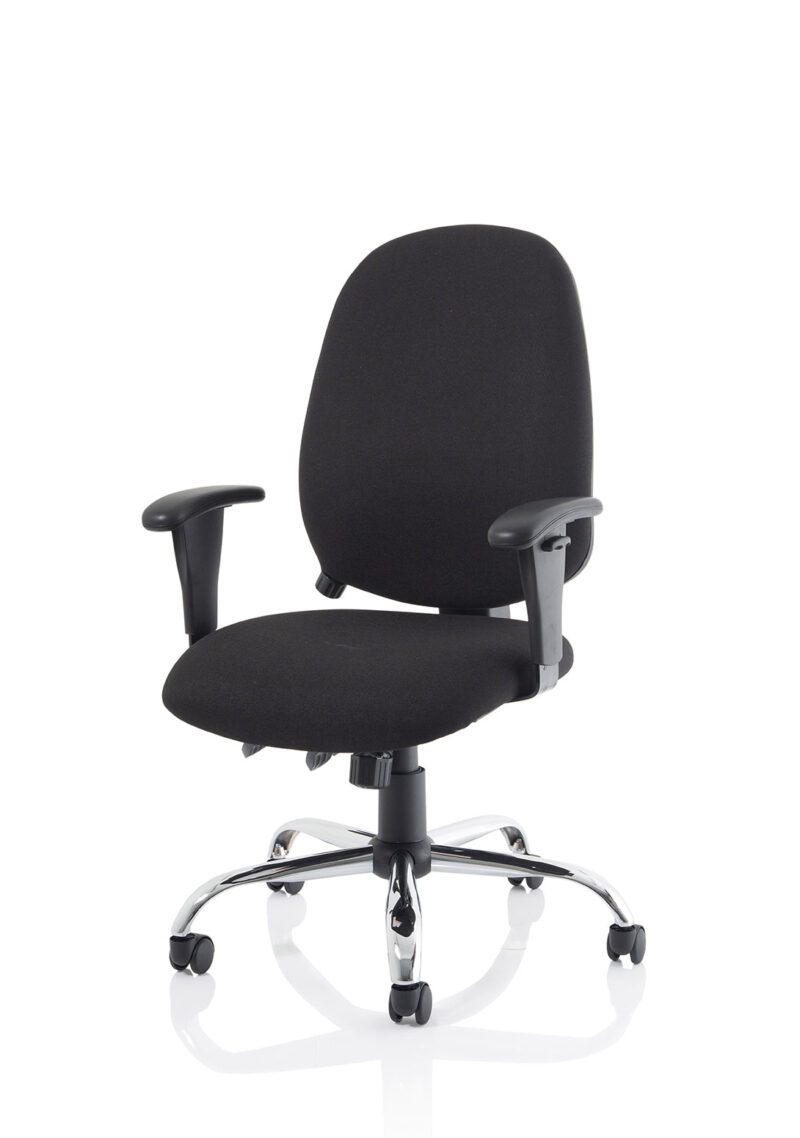 Lisbon Medium Back Task Operator Office Chair with Height Adjustable Arms - Image 4