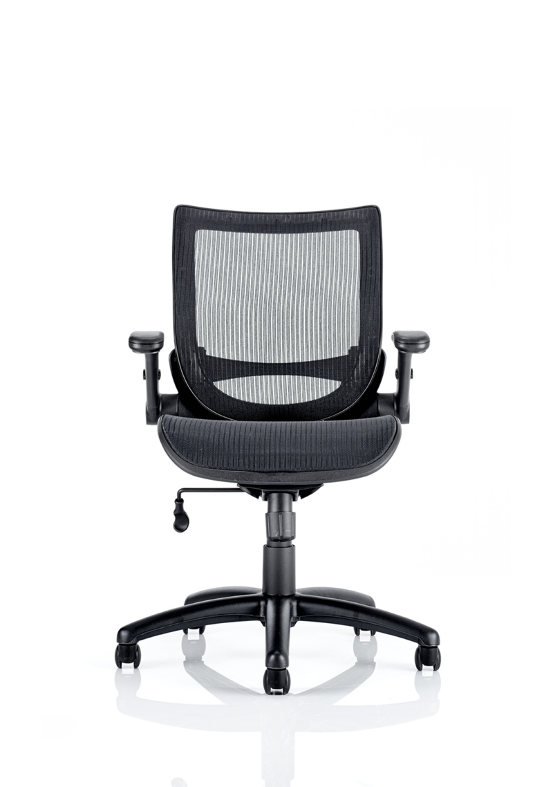 Fuller Medium Mesh Back Task Operator Office Chair with Folding Arms - Image 4