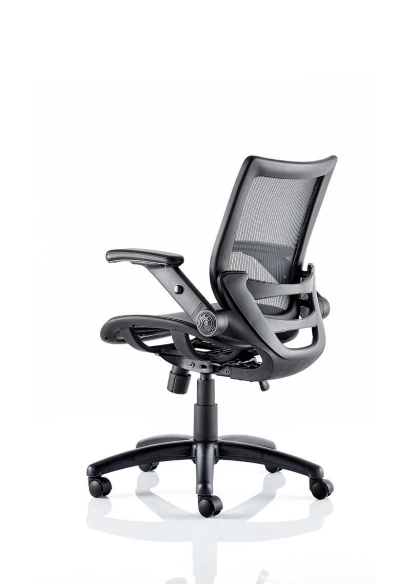 Fuller Medium Mesh Back Task Operator Office Chair with Folding Arms - Image 6
