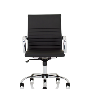 Nola Black Leather Executive Office Chair with Arms - Image 2