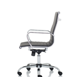 Nola Black Leather Executive Office Chair with Arms - Image 4