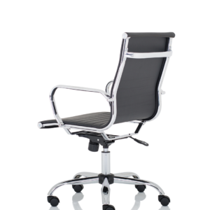 Nola Black Leather Executive Office Chair with Arms - Image 5