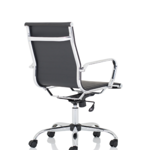 Nola Black Leather Executive Office Chair with Arms - Image 7