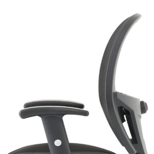 Denver High Mesh Back Black Task Operator Office Chair with Arms - Image 18