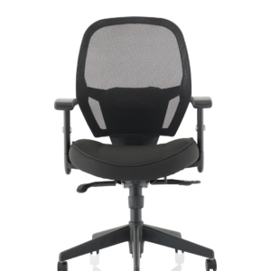 Denver High Mesh Back Black Task Operator Office Chair with Arms - Image 10