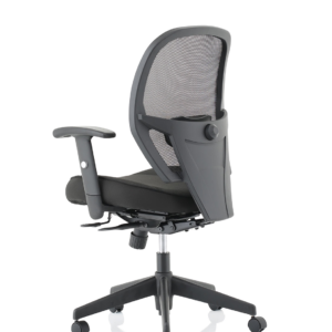 Denver High Mesh Back Black Task Operator Office Chair with Arms - Image 12