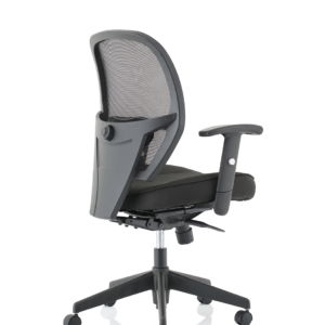 Denver High Mesh Back Black Task Operator Office Chair with Arms - Image 14