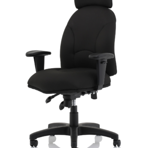 Jet High Back Black Fabric Task Operator Office Chair - Image 3