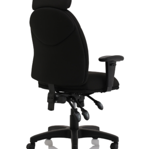 Jet High Back Black Fabric Task Operator Office Chair - Image 7