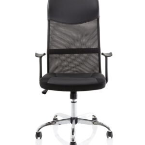 Vegalite High Mesh Back Black Executive Office Chair with Arms - Image 2