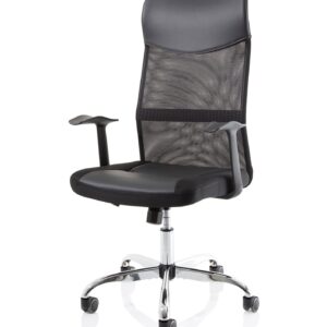 Vegalite High Mesh Back Black Executive Office Chair with Arms - Image 3