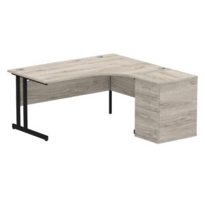 OE - Impulse 1600mm Cantilever Right Crescent Desk Workstation - Image 8