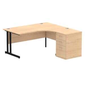 OE - Impulse 1600mm Cantilever Right Crescent Desk Workstation - Image 9