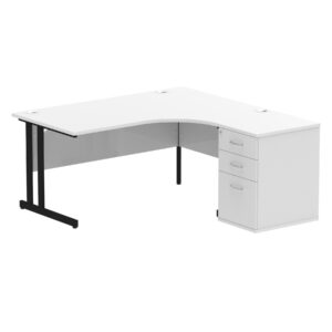 OE - Impulse 1600mm Cantilever Right Crescent Desk Workstation - Image 11