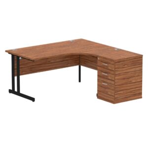 OE - Impulse 1600mm Cantilever Right Crescent Desk Workstation - Image 12
