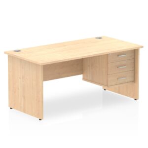 OE - Impulse 1600mm Panel End Straight Desk With Single Fixed Pedestal - Image 10