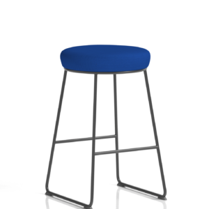 Turin Black Frame Fabric Seat Stool Chair - Image 20