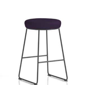 Turin Black Frame Fabric Seat Stool Chair - Image 22