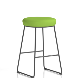Turin Black Frame Fabric Seat Stool Chair - Image 18
