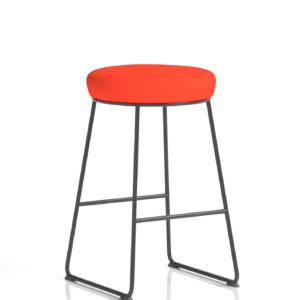 Turin Black Frame Fabric Seat Stool Chair - Image 21