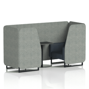 Brixworth Booth With Black Legs And Black Table In Two Tone - Image 5