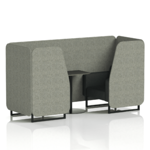 Brixworth Booth With Black Legs And Black Table In Two Tone - Image 6