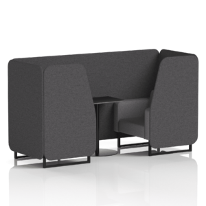Brixworth Booth With Black Legs And Black Table In Two Tone - Image 7