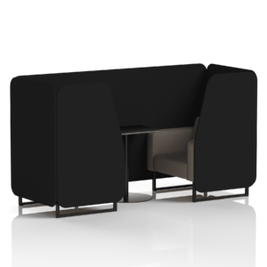 Brixworth Booth With Black Legs And Black Table In Two Tone - Image 9