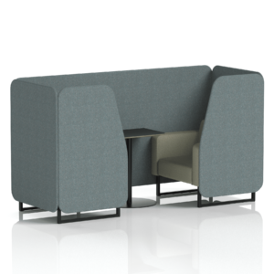Brixworth Booth With Black Legs And Black Table In Two Tone - Image 18