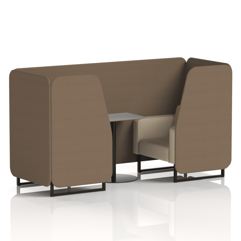 Brixworth Booth With Black Legs And Grey Table In Two Tone - Image 27