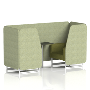 Brixworth Booth With White Legs And Black Table In Two Tone - Image 2