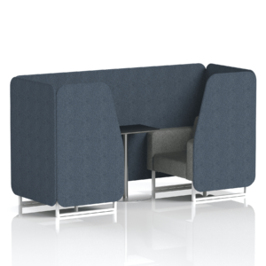 Brixworth Booth With White Legs And Black Table In Two Tone - Image 3
